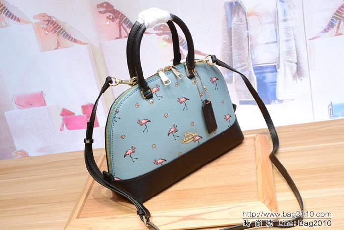 COACH蔻馳 專櫃同步 火烈鳥貝殼包 頂級品質 進口原單手掌紋牛皮 手提肩背包  Chz1401